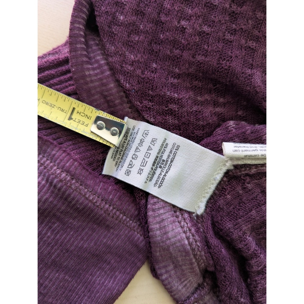 We The Free Long Sleeve Purple Off the‎ Shoulder Relaxed Shirt - Picture 9 of 9